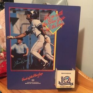 1986 Blue Jays schedule display